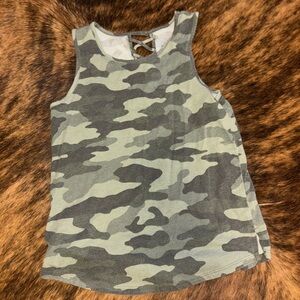 SO Kids Camo Tank Top - Green and Gray